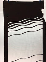 Antique Japanese Katagami Kimono Stencil Katazome Wavy Line Unequal C738