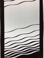 Antique Japanese Katagami Kimono Stencil Katazome Wavy Line Unequal C738