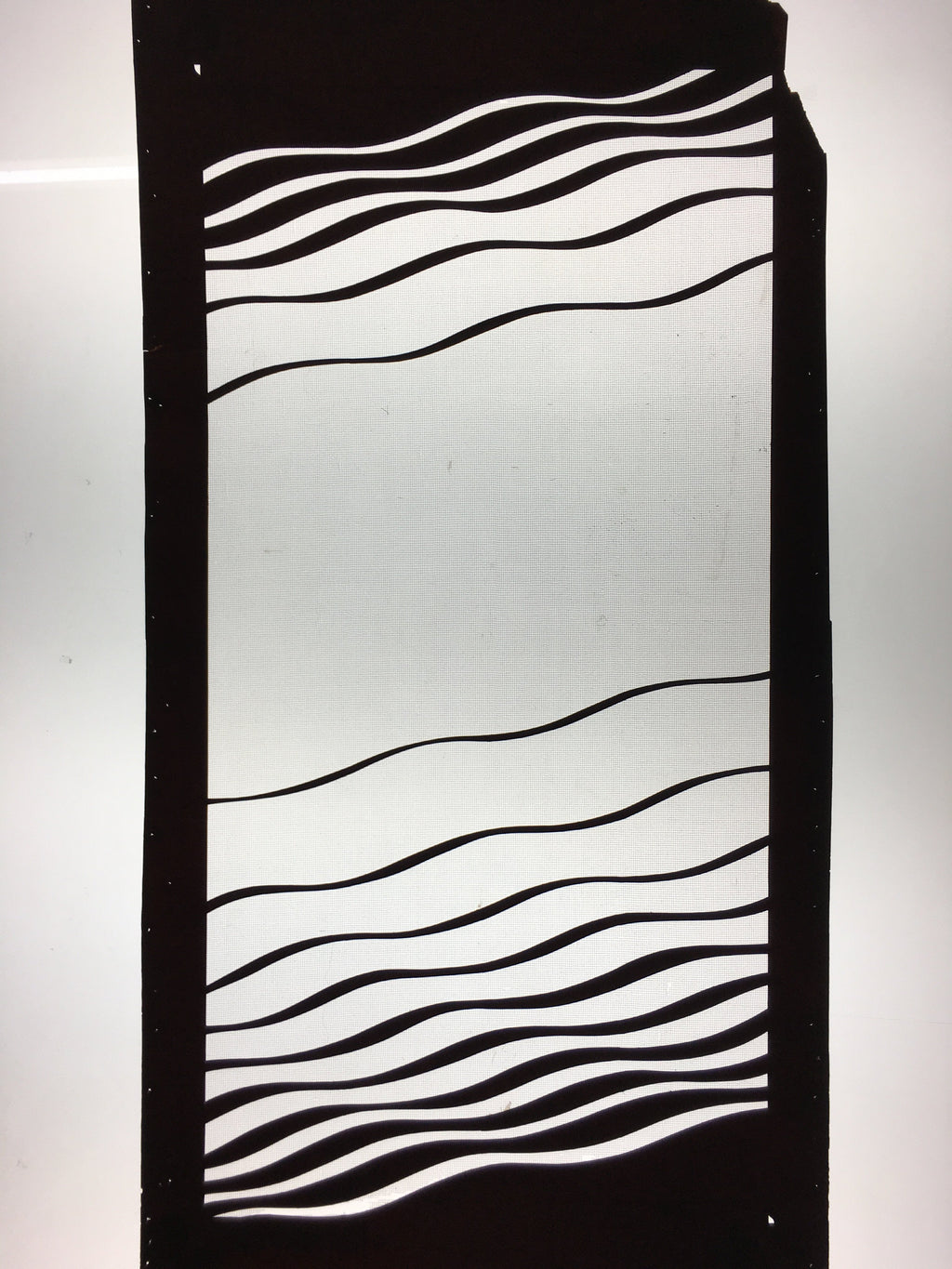 Antique Japanese Katagami Kimono Stencil Katazome Wavy Line Unequal C738