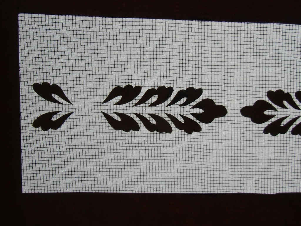 Antique Japanese Katagami Kimono Stencil Meiji Era C 1900 Letter Katazome C230