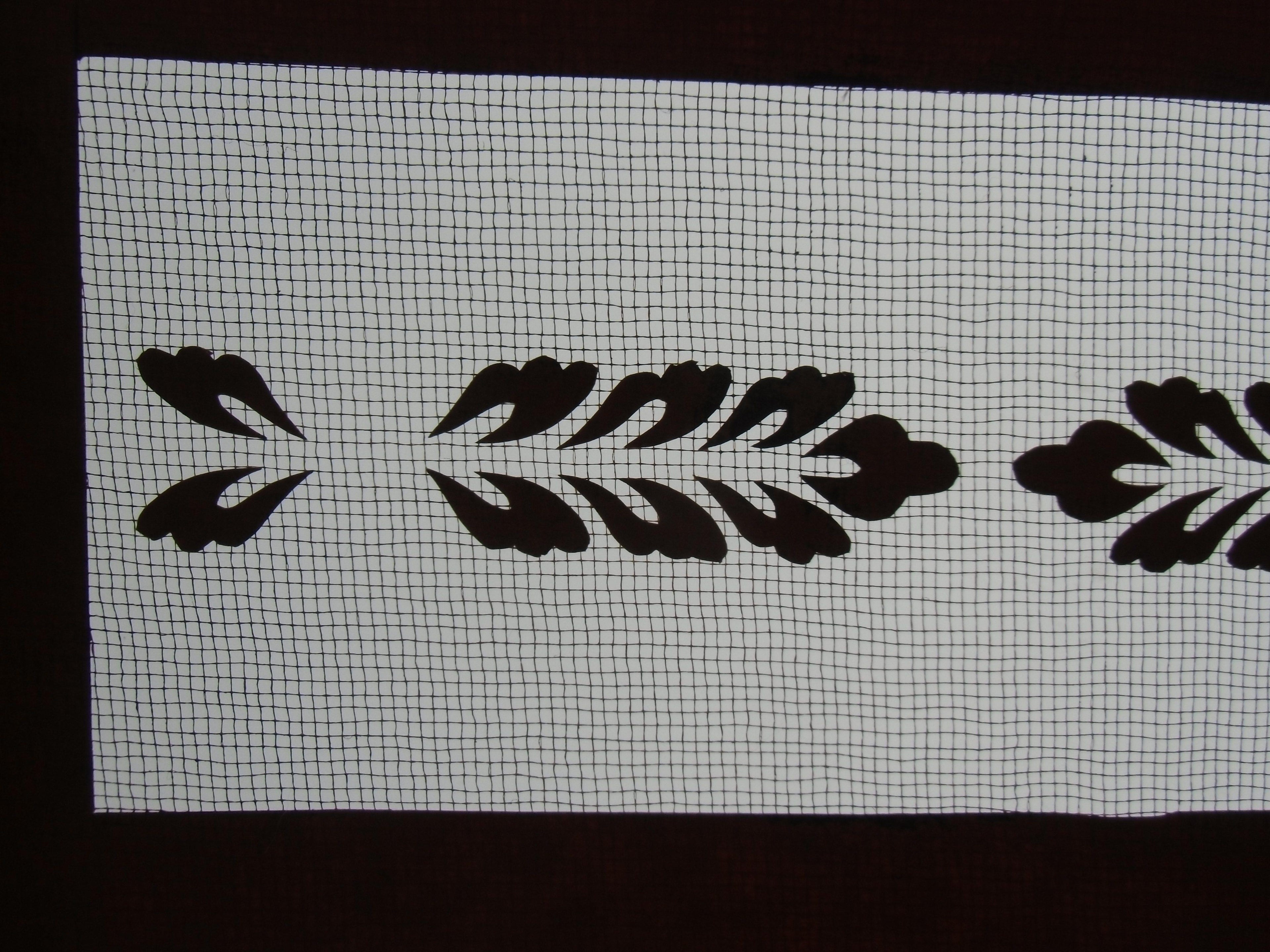 Antique Japanese Katagami Kimono Stencil Meiji Era C 1900 Letter Katazome C230