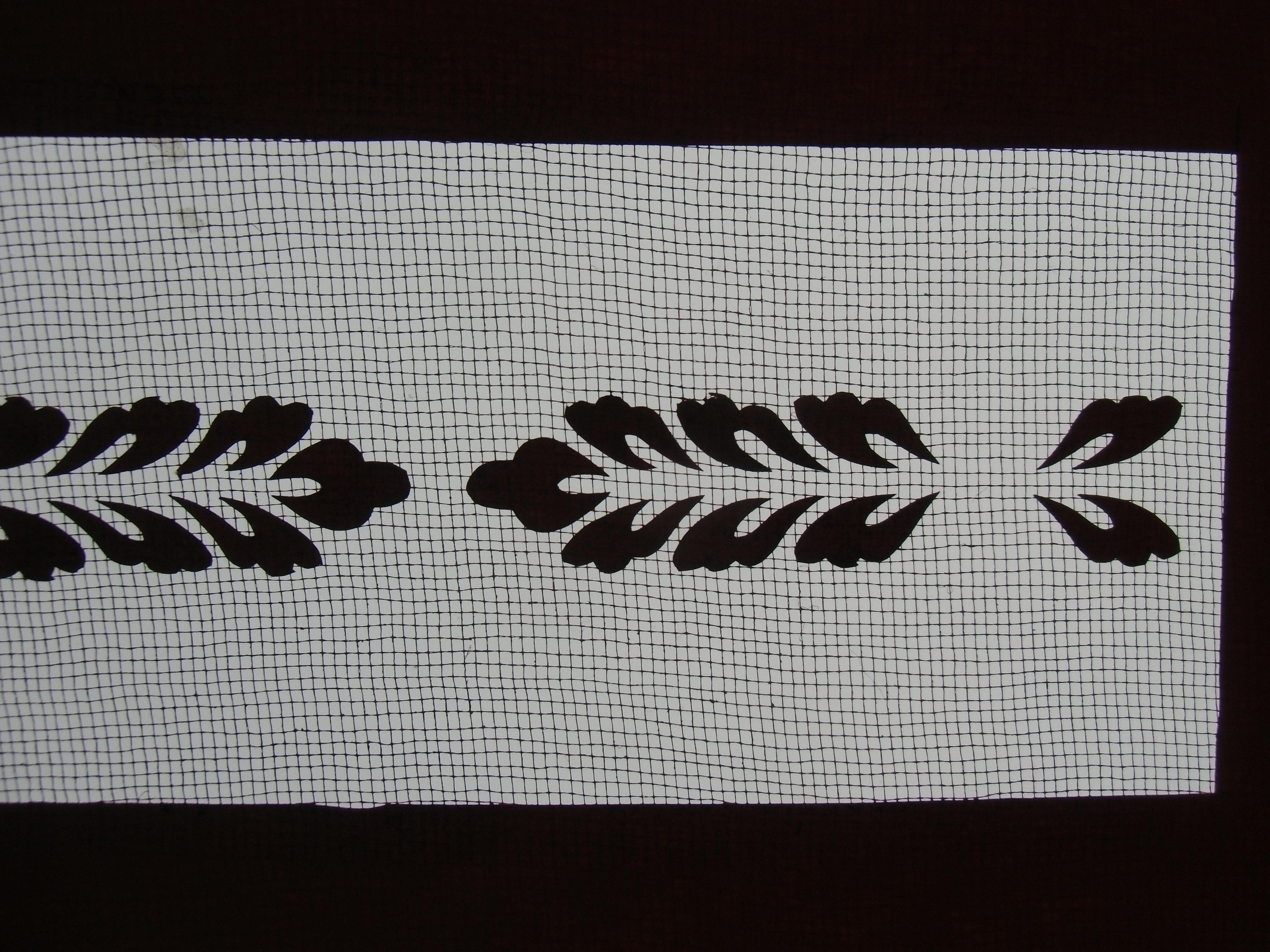 Antique Japanese Katagami Kimono Stencil Meiji Era C 1900 Letter Katazome C230