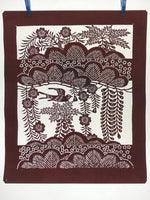 Antique Japanese Katagami Kimono Stencil Pine Wisteria Cherry Blossom 4Y495