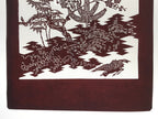 Antique Japanese Katagami Kimono Stencil Shochikubai Pine Plum Bamboo 4Y478