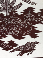 Antique Japanese Katagami Kimono Stencil Shochikubai Pine Plum Bamboo 4Y478