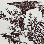 Antique Japanese Katagami Kimono Stencil Shochikubai Pine Plum Bamboo 4Y478