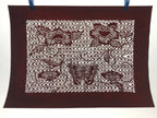 Antique Japanese Katagami Paper Kimono Stencil Butterflies Peony Flower A617