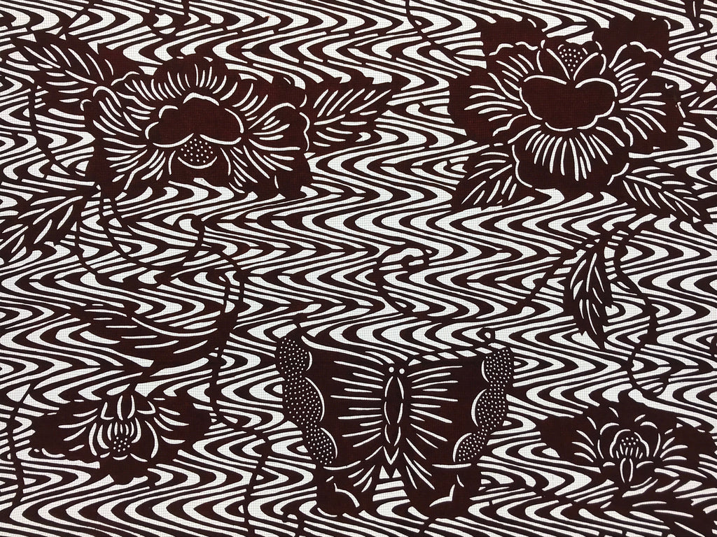 Antique Japanese Katagami Paper Kimono Stencil Butterflies Peony Flower A617