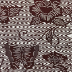 Antique Japanese Katagami Paper Kimono Stencil Butterflies Peony Flower A617