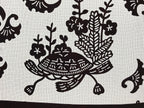 Antique Japanese Katagami Paper Kimono Stencil Carnation Plum Blossom A625