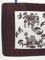 Antique Japanese Katagami Paper Kimono Stencil Carnation Plum Blossom A625