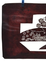 Antique Japanese Katagami Paper Kimono Stencil Cherry Blossom Village Iris A630