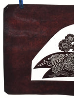 Antique Japanese Katagami Paper Kimono Stencil Cherry Blossom Village Iris A634