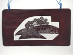 Antique Japanese Katagami Paper Kimono Stencil Cherry Blossom Village Iris A634
