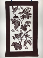 Antique Japanese Katagami Paper Kimono Stencil Flowers Birds Plants C889