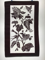 Antique Japanese Katagami Paper Kimono Stencil Flowers Birds Plants C889