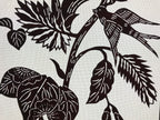 Antique Japanese Katagami Paper Kimono Stencil Flowers Birds Plants C889