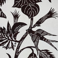 Antique Japanese Katagami Paper Kimono Stencil Flowers Birds Plants C889