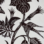 Antique Japanese Katagami Paper Kimono Stencil Flowers Birds Plants C889