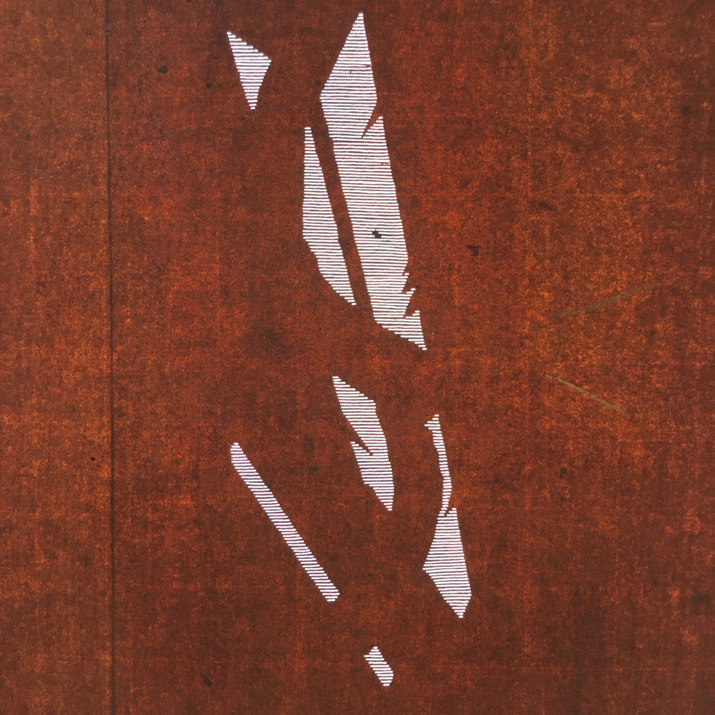 Antique Japanese Katagami Paper Kimono Stencil Katazome Arrow Design C656