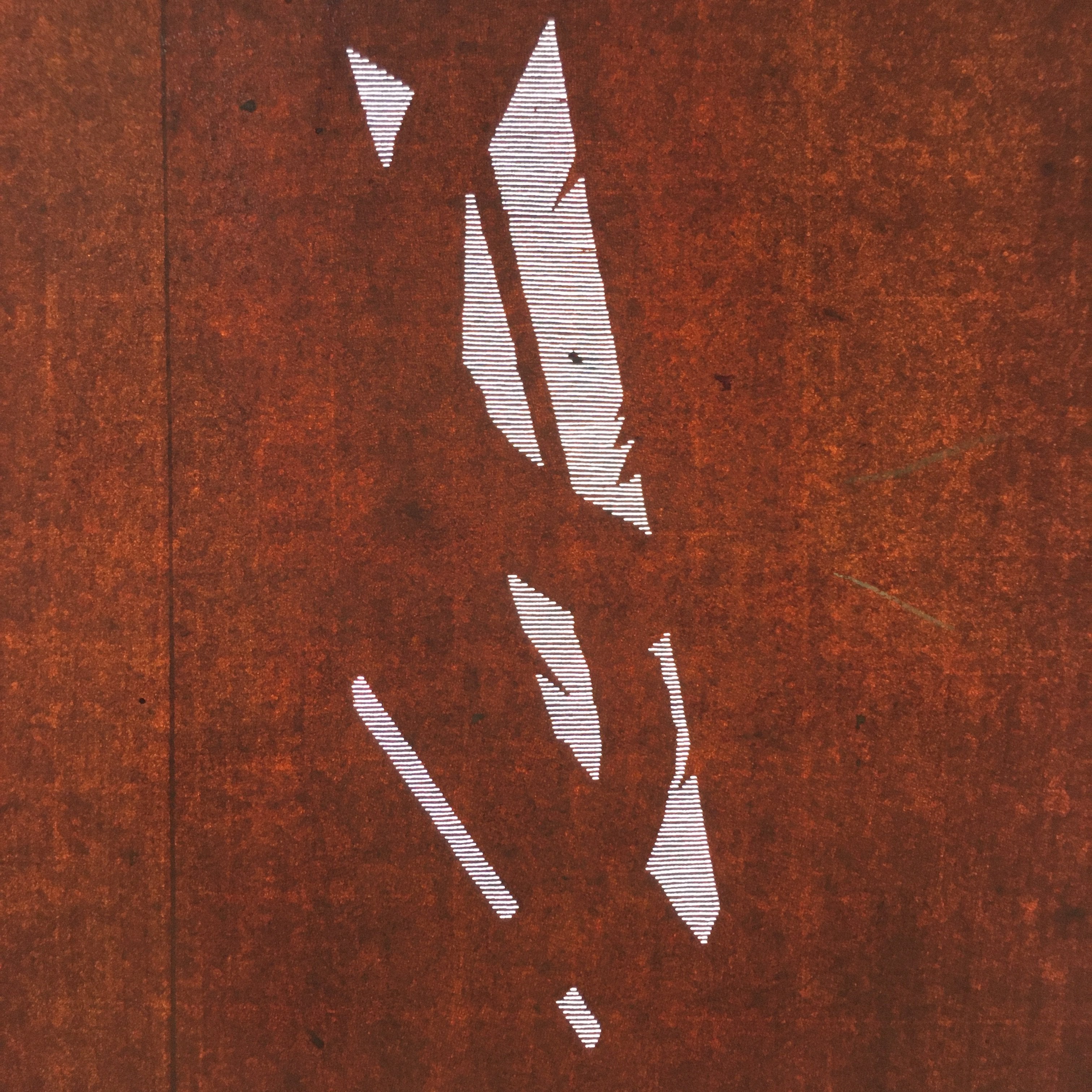 Antique Japanese Katagami Paper Kimono Stencil Katazome Arrow Design C656