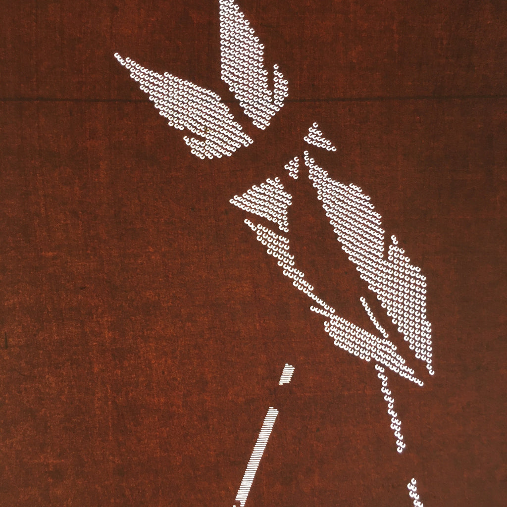 Antique Japanese Katagami Paper Kimono Stencil Katazome Arrow Design C658