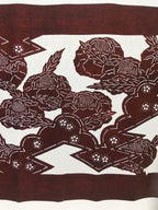 Antique Japanese Katagami Paper Kimono Stencil Katazome Camellia Flower A641