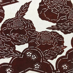 Antique Japanese Katagami Paper Kimono Stencil Katazome Camellia Flower A641