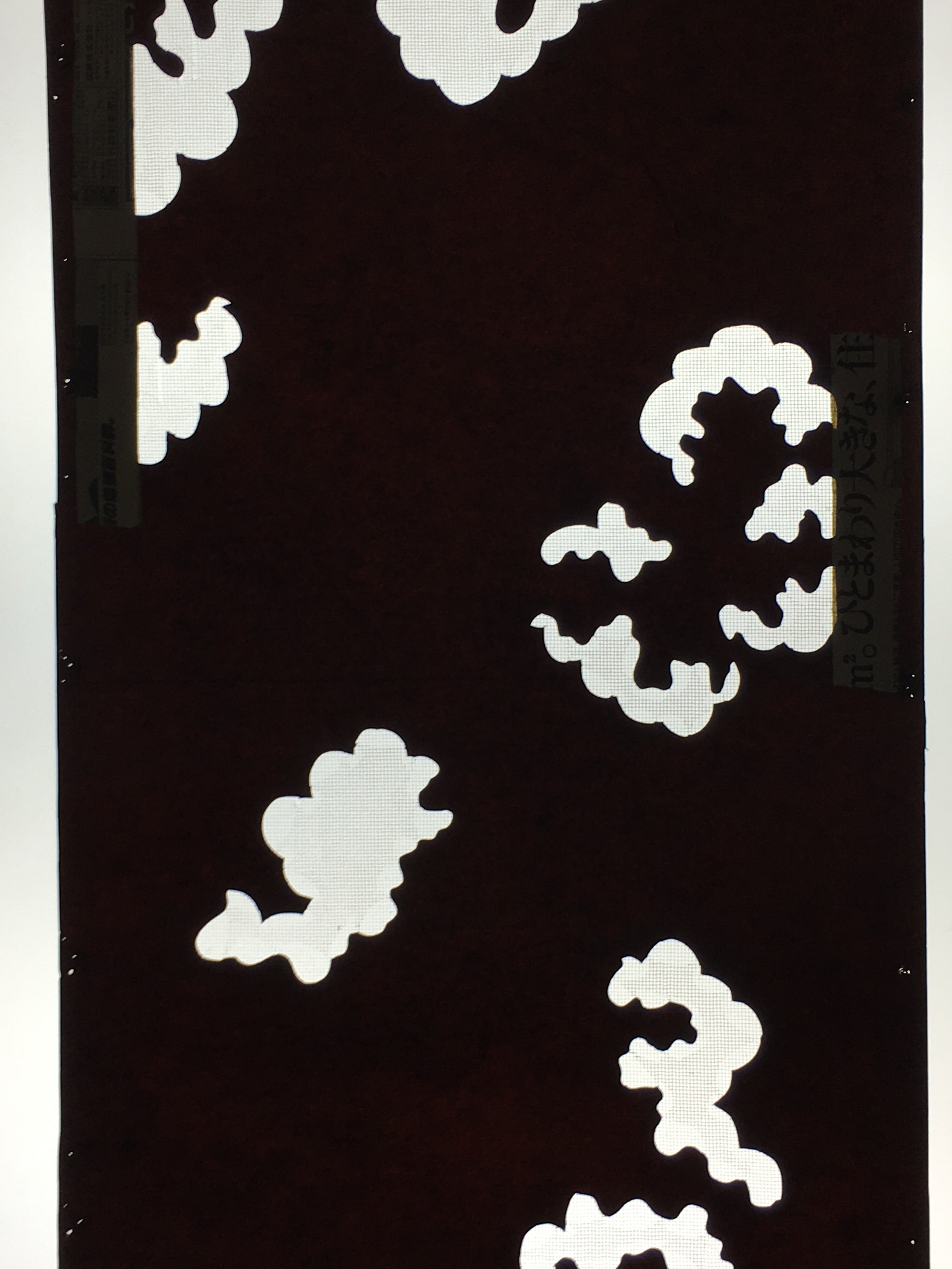 Antique Japanese Katagami Paper Kimono Stencil Katazome Cloud Pattern C866
