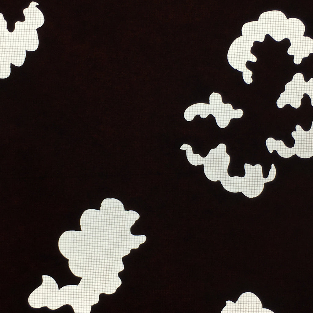 Antique Japanese Katagami Paper Kimono Stencil Katazome Cloud Pattern C866