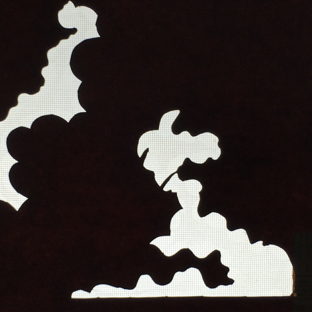 Antique Japanese Katagami Paper Kimono Stencil Katazome Cloud Pattern C868