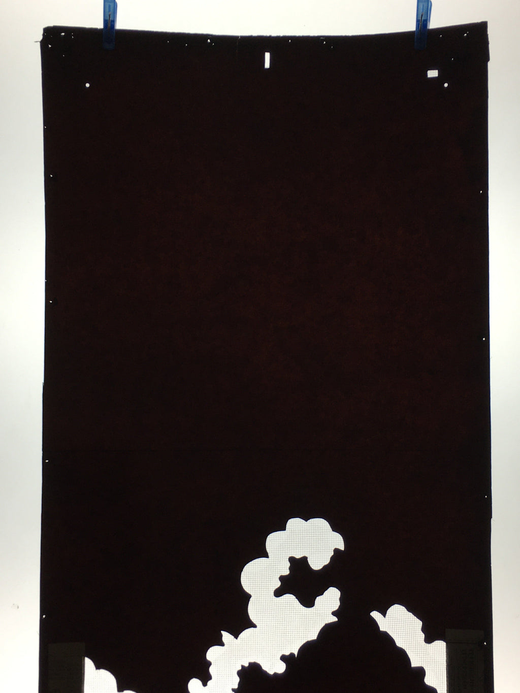 Antique Japanese Katagami Paper Kimono Stencil Katazome Cloud Pattern C870