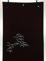 Antique Japanese Katagami Paper Kimono Stencil Katazome Curved Line Pattern C861