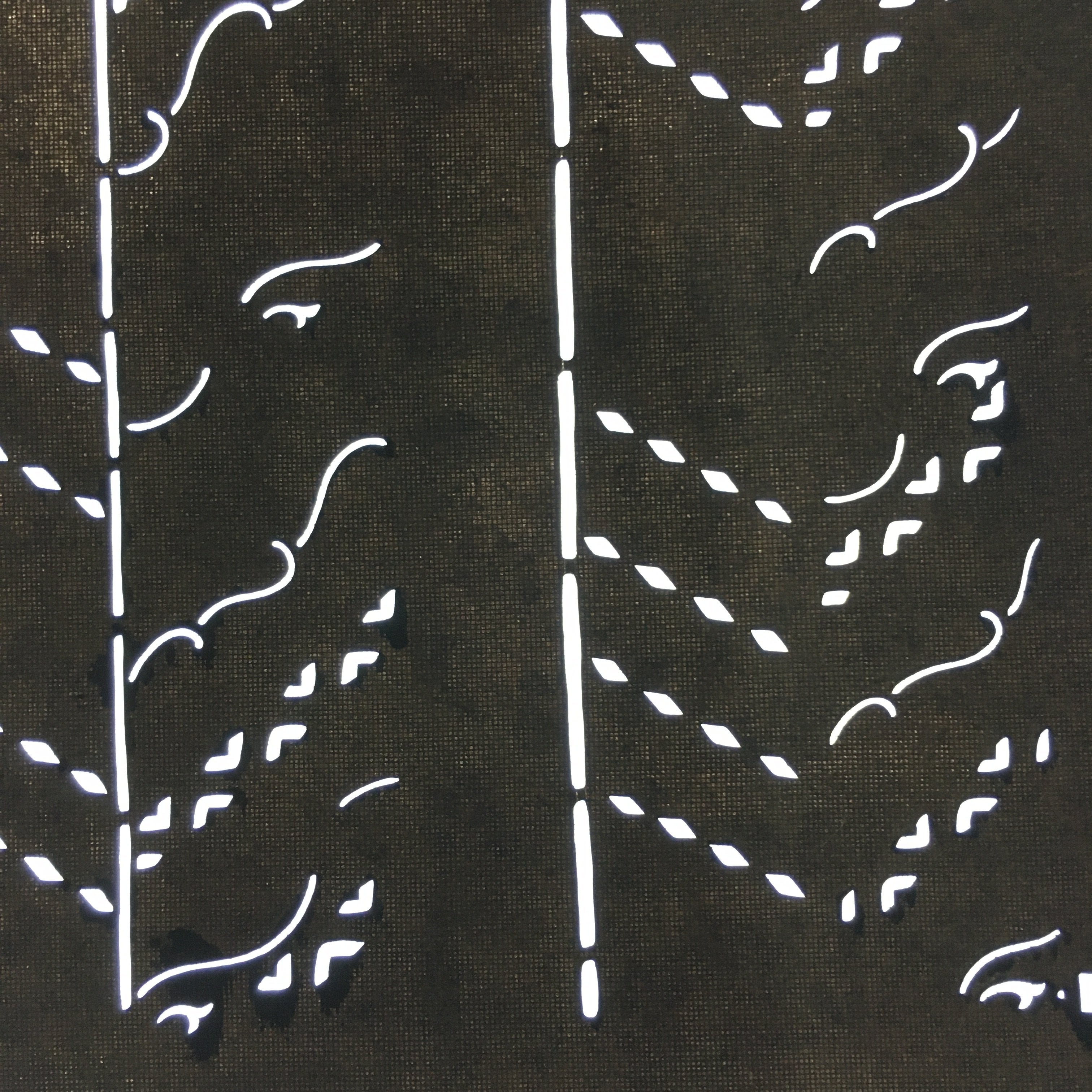 Antique Japanese Katagami Paper Kimono Stencil Katazome Design Dots Line C832
