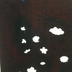 Antique Japanese Katagami Paper Kimono Stencil Katazome Design Flower Leaf C825