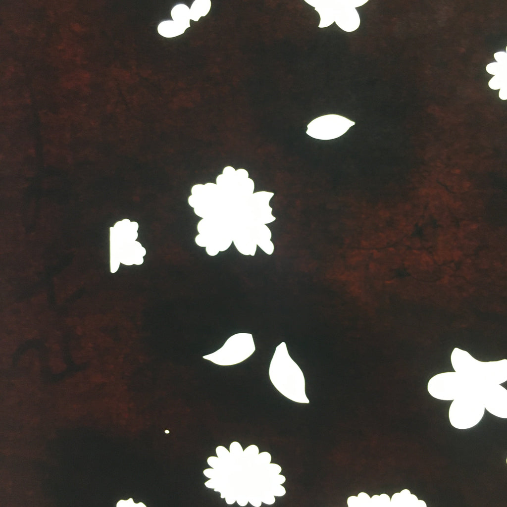 Antique Japanese Katagami Paper Kimono Stencil Katazome Design Flower Leaf C825