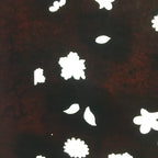 Antique Japanese Katagami Paper Kimono Stencil Katazome Design Flower Leaf C825