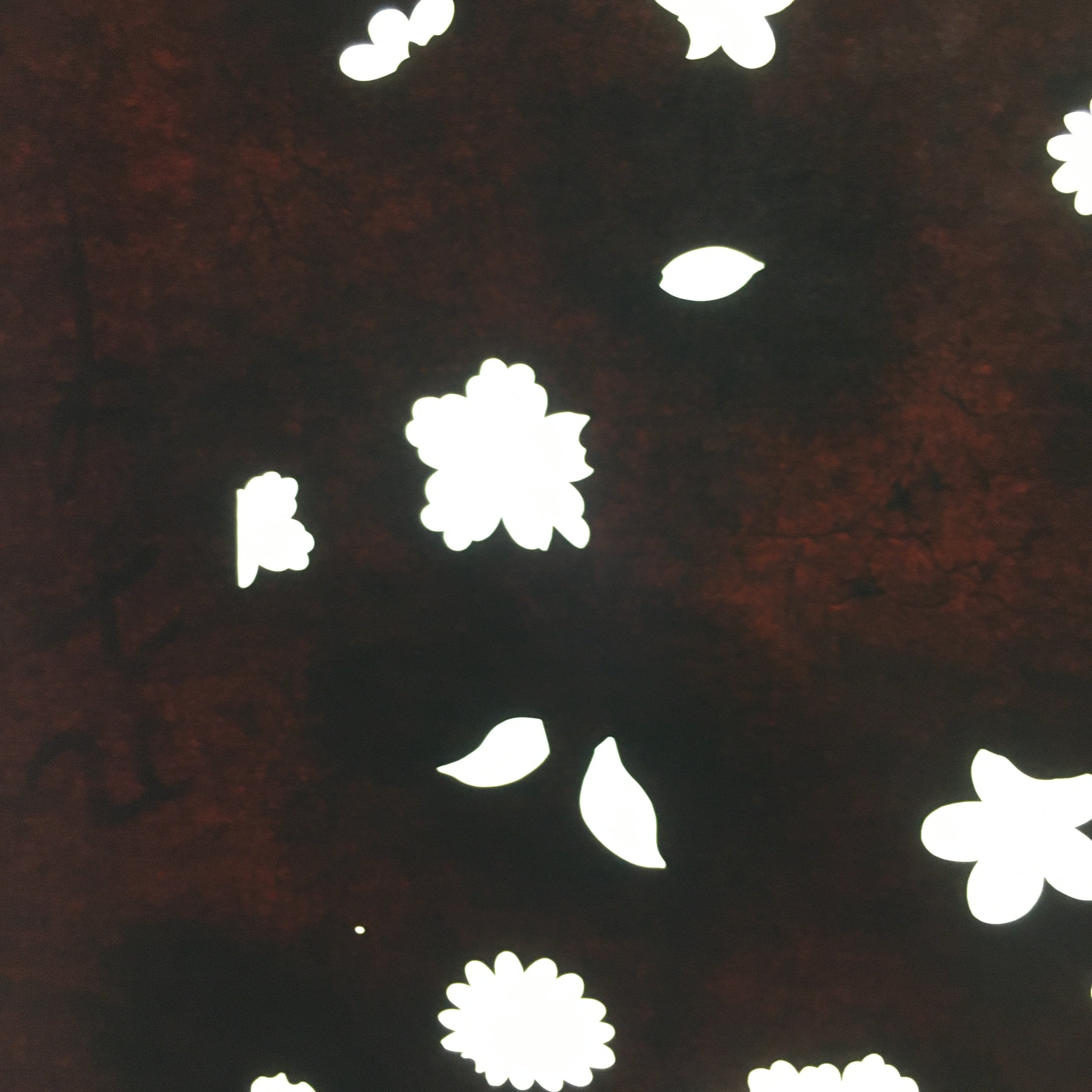 Antique Japanese Katagami Paper Kimono Stencil Katazome Design Flower Leaf C825