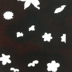 Antique Japanese Katagami Paper Kimono Stencil Katazome Design Flower Leaf C825