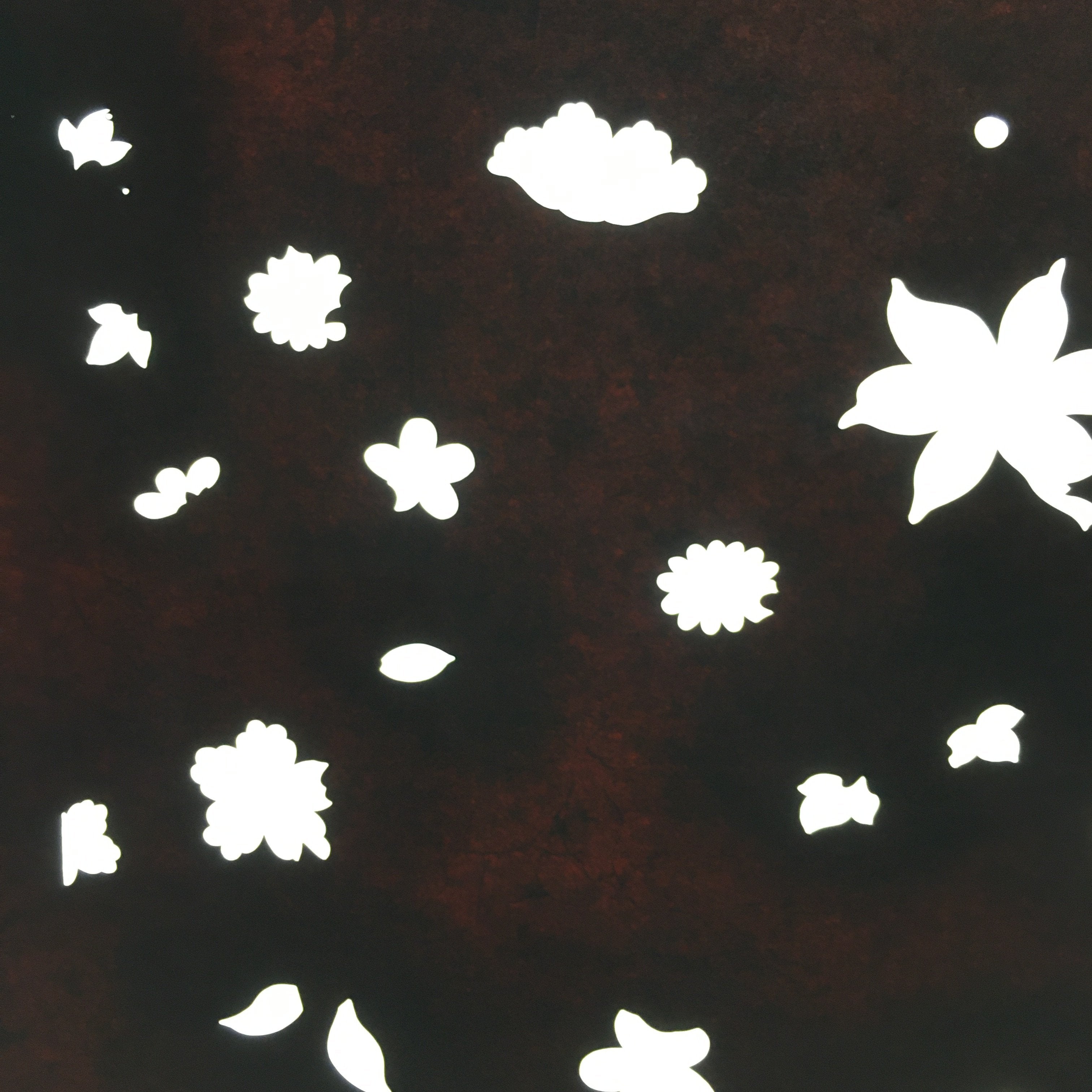 Antique Japanese Katagami Paper Kimono Stencil Katazome Design Flower Leaf C825