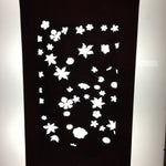 Antique Japanese Katagami Paper Kimono Stencil Katazome Design Flower Leaf C826