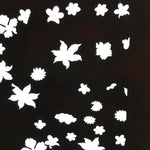 Antique Japanese Katagami Paper Kimono Stencil Katazome Design Flower Leaf C826