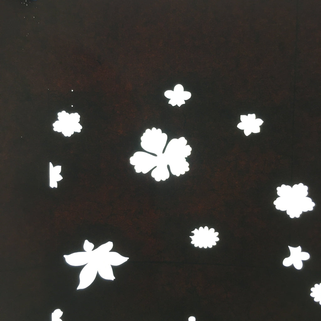 Antique Japanese Katagami Paper Kimono Stencil Katazome Design Flower Leaf C828