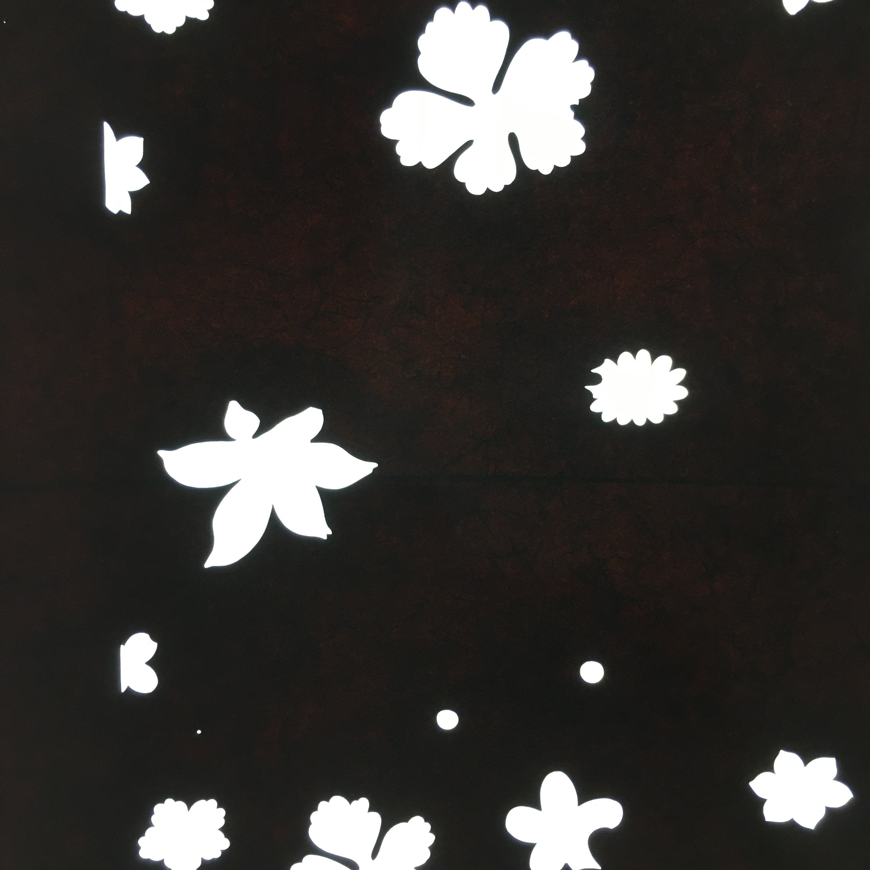 Antique Japanese Katagami Paper Kimono Stencil Katazome Design Flower Leaf C828