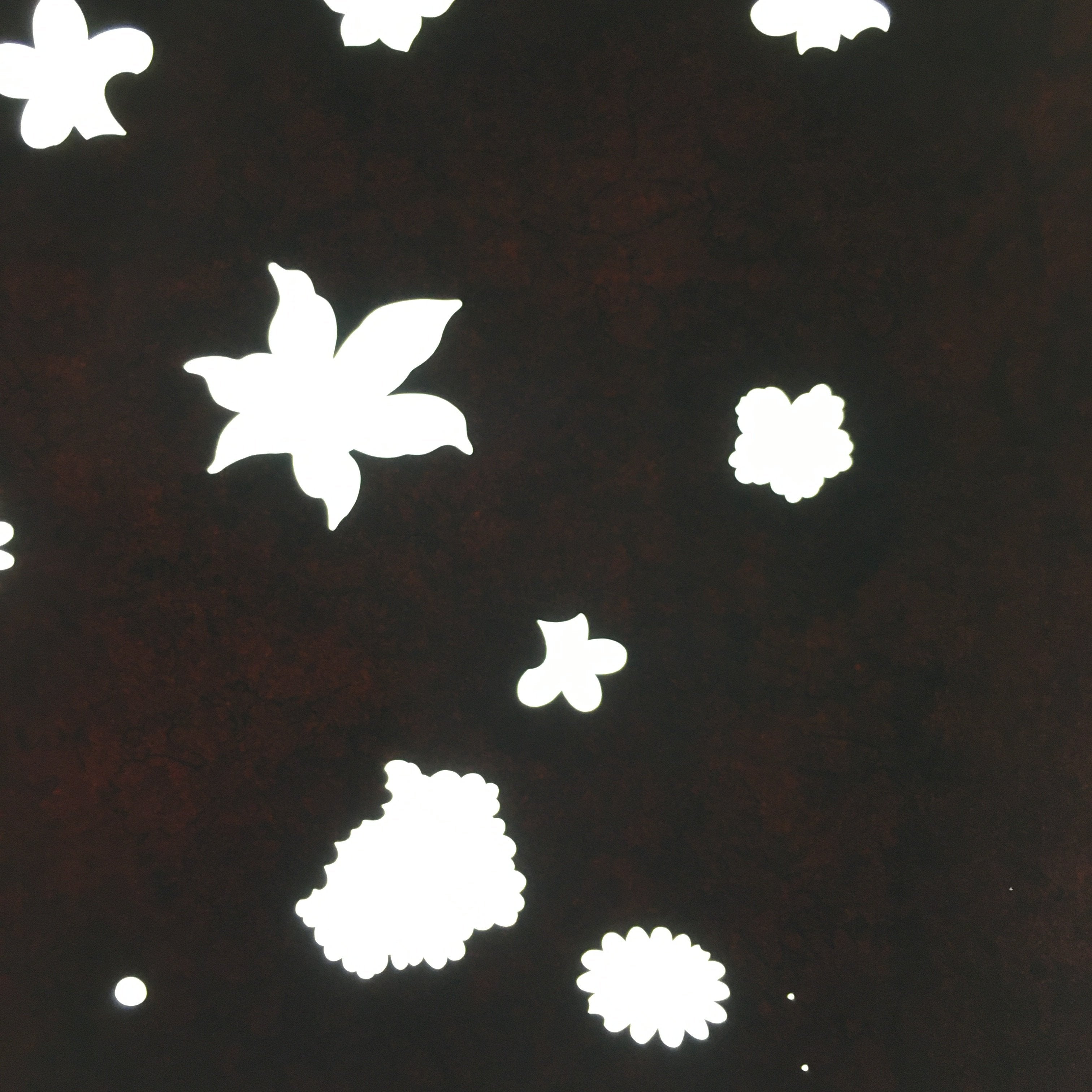 Antique Japanese Katagami Paper Kimono Stencil Katazome Design Flower Leaf C828