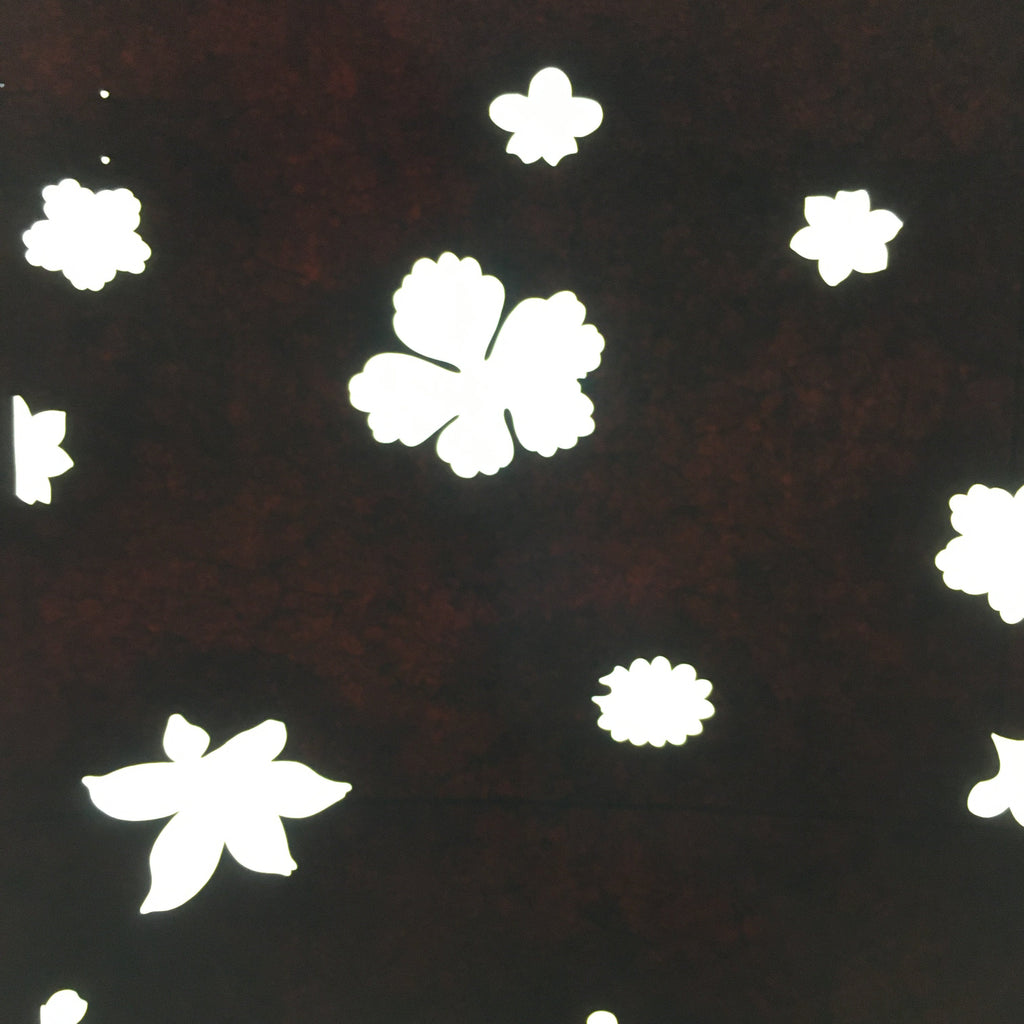 Antique Japanese Katagami Paper Kimono Stencil Katazome Design Flower Leaf C828