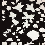 Antique Japanese Katagami Paper Kimono Stencil Katazome Design Flower Leaf C829