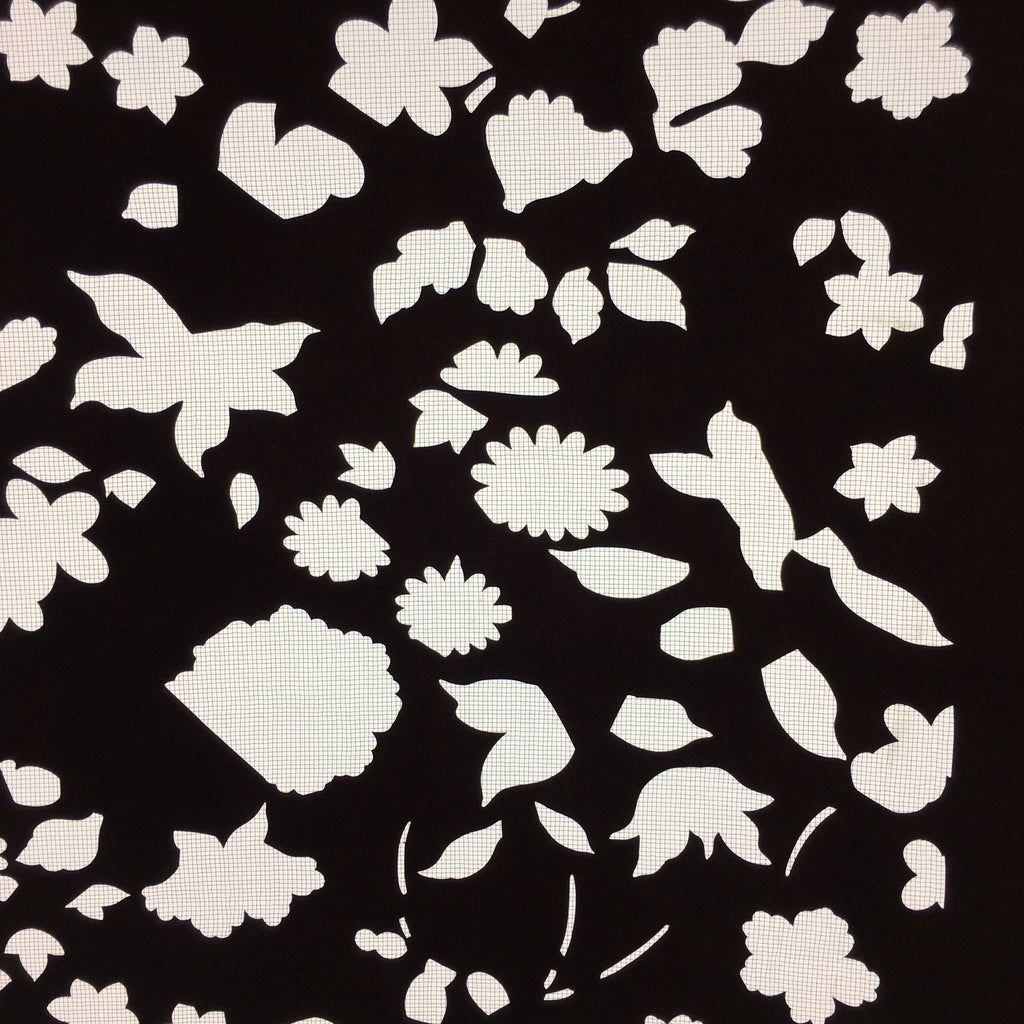 Antique Japanese Katagami Paper Kimono Stencil Katazome Design Flowers C822