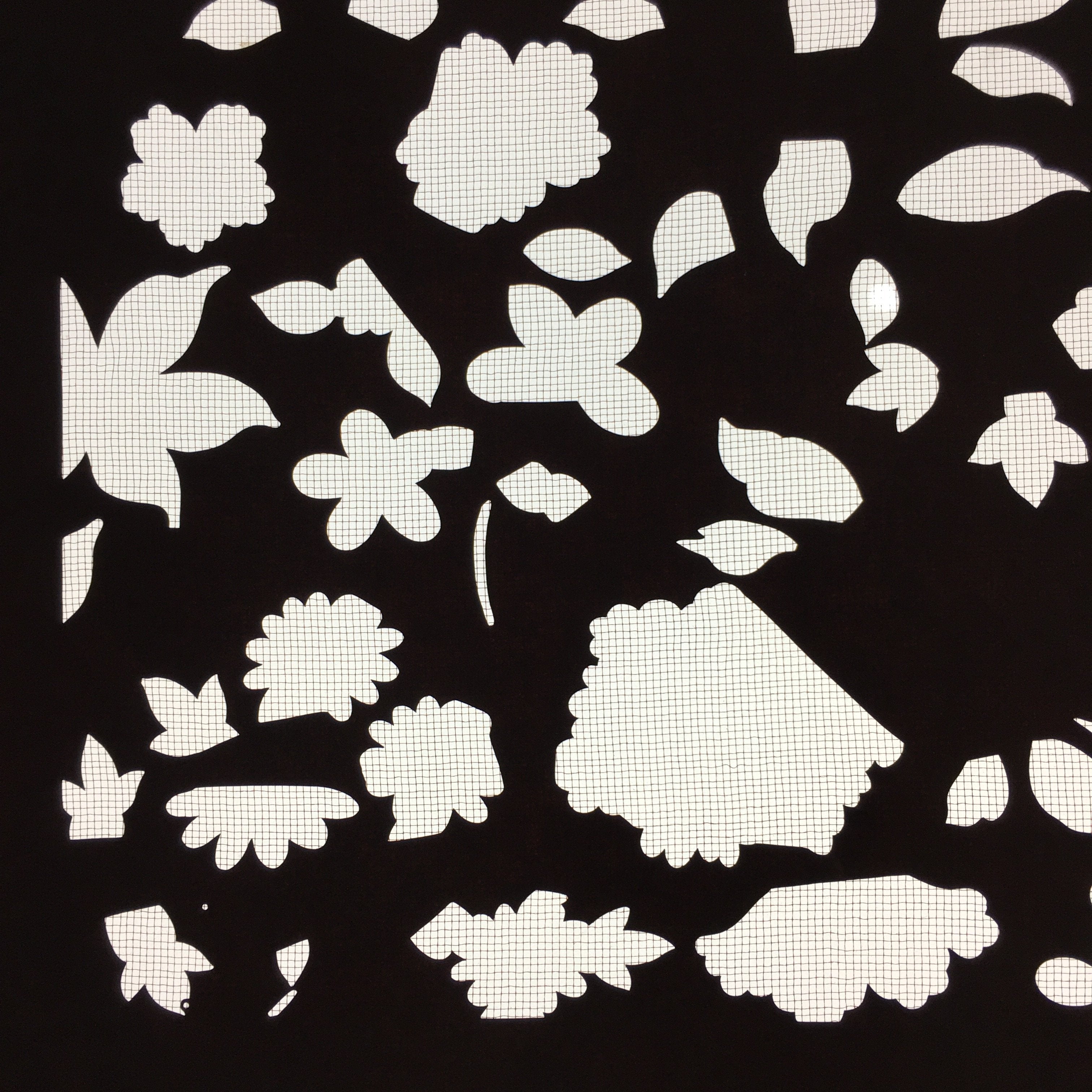 Antique Japanese Katagami Paper Kimono Stencil Katazome Design Flowers C822