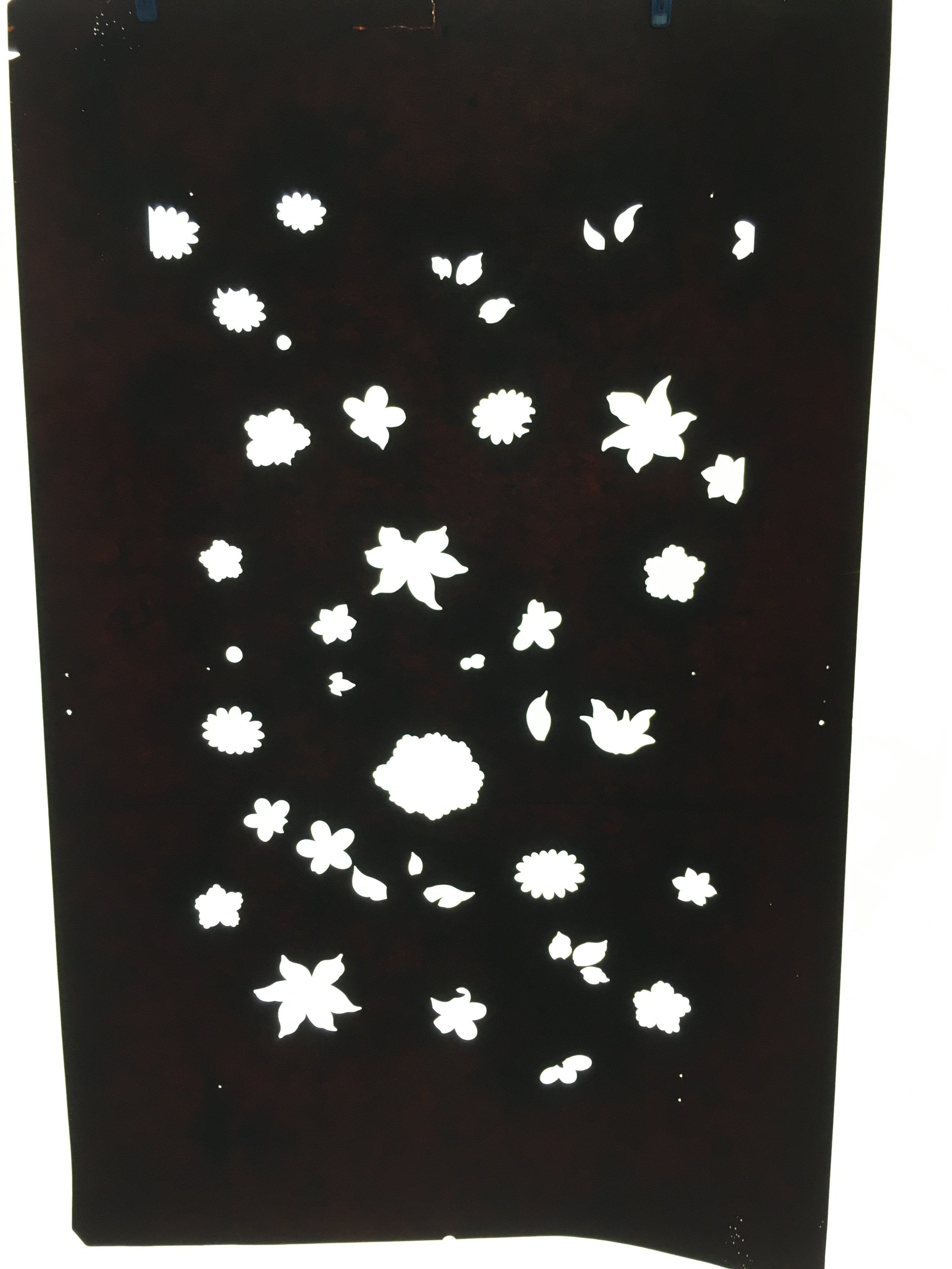 Antique Japanese Katagami Paper Kimono Stencil Katazome Design Flowers C823